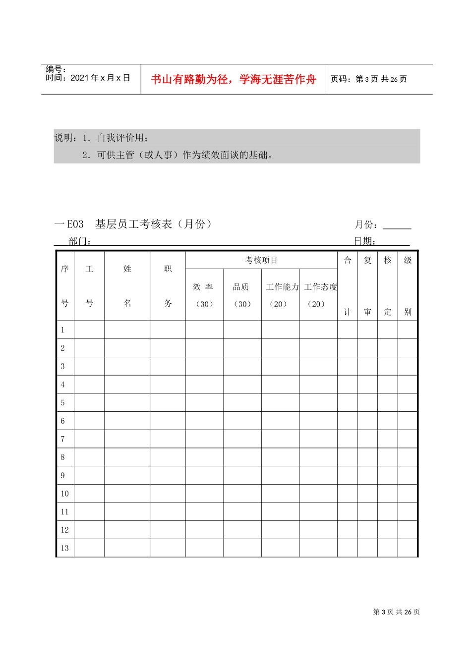 人事薪资管理表格汇总_第3页