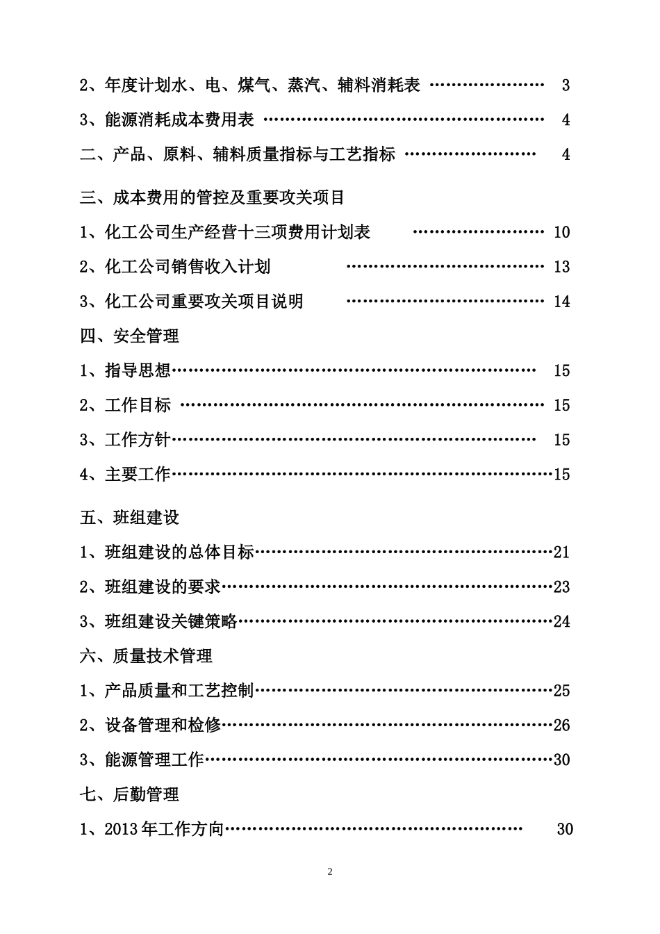 化工公司工作计划范本_第2页