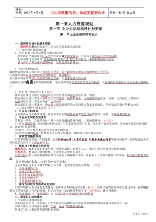 人力资源管理师二级考试重点考情分析