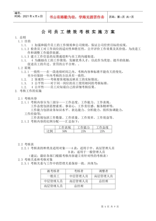 公司员工绩效考核实施方案doc11)(1)