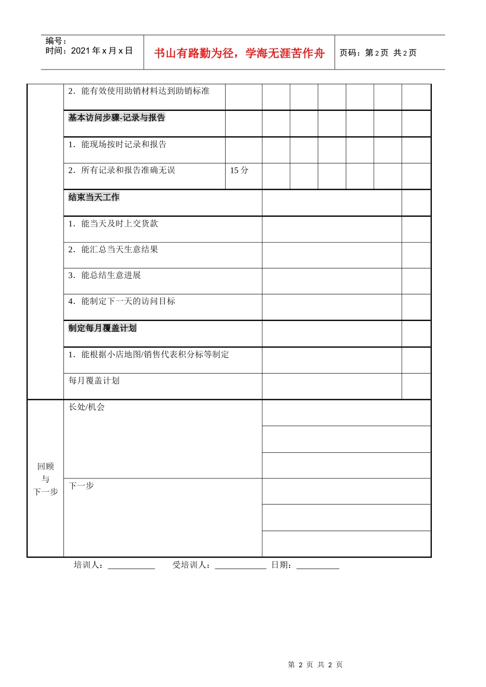 人力资源-2022121小店基本实地培训报告_第2页