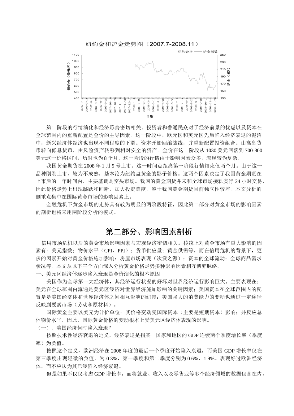 论基于金融危机的黄金市场分析_第2页
