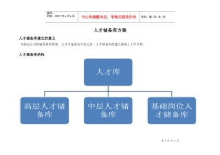 人才储备库方案(1)