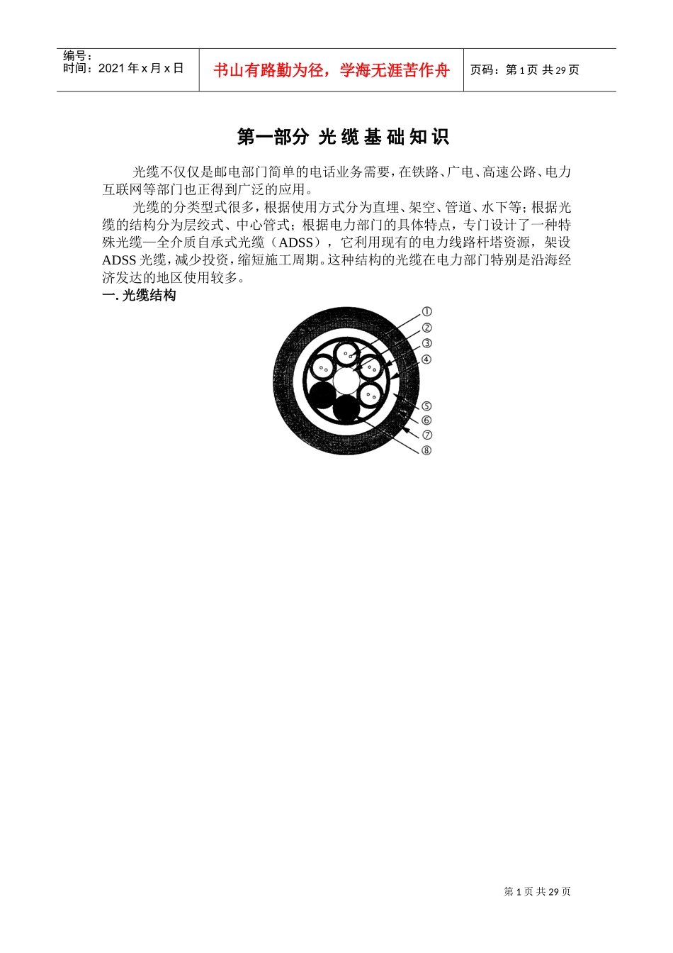 光缆施工培训范本_第1页
