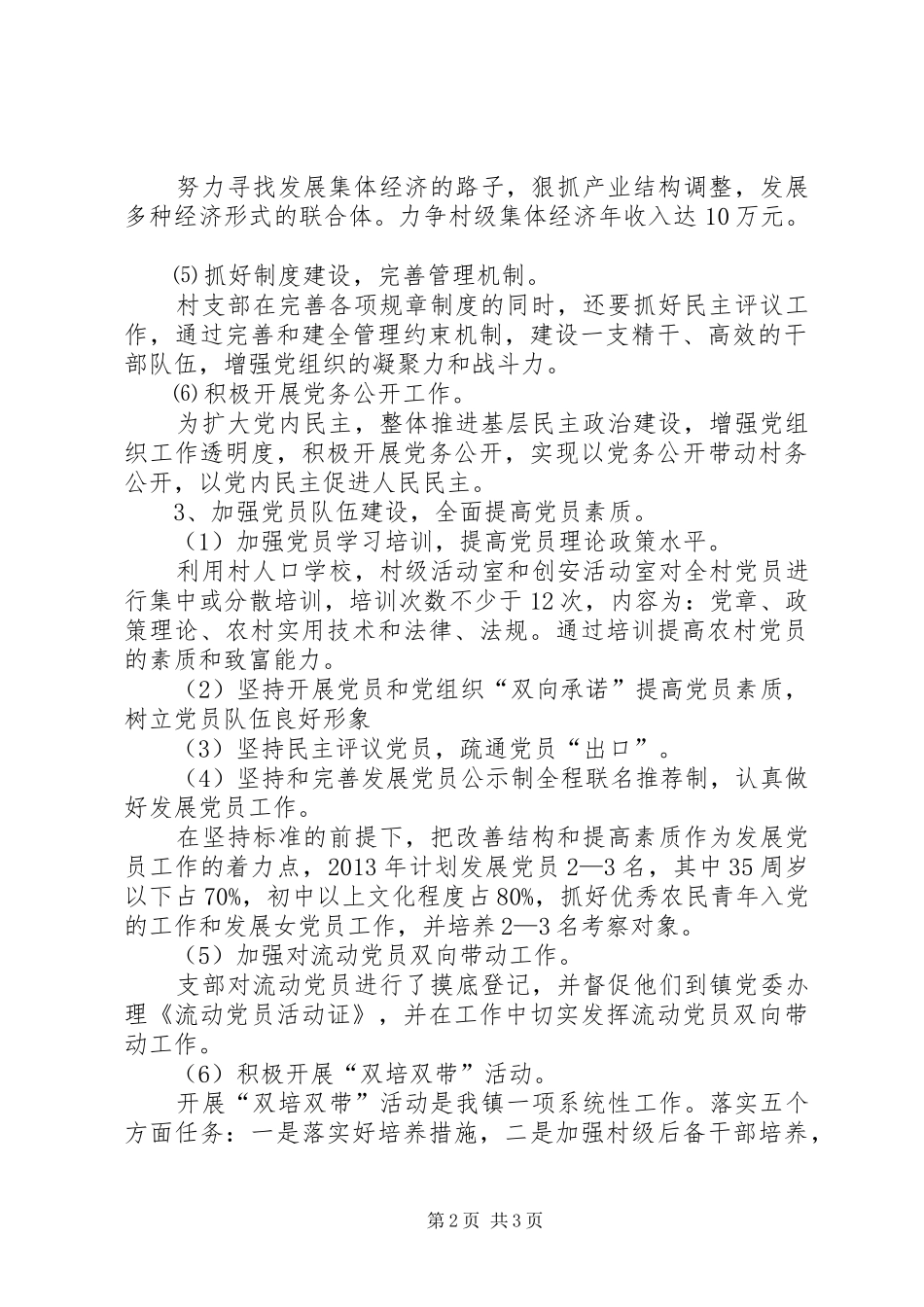 XX年农村党务党建工作计划_第2页