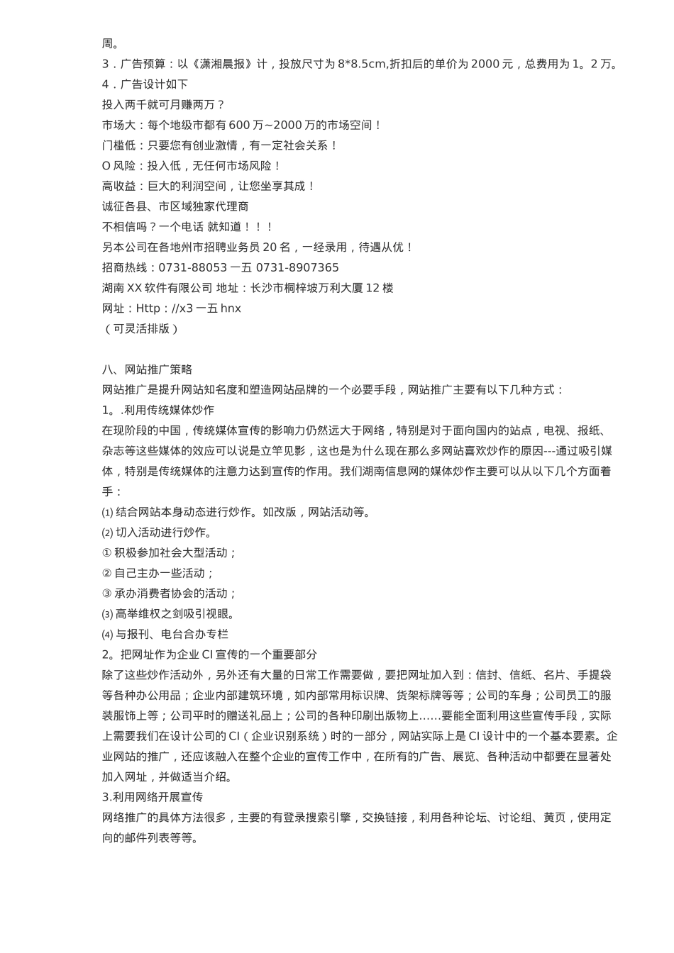 湖南XX软件公司市场推广策划方案_第3页