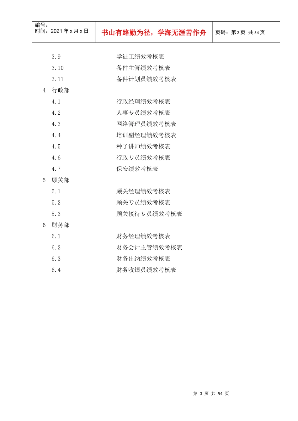 完整4S店各岗位员工绩效考核表1doc1_第3页