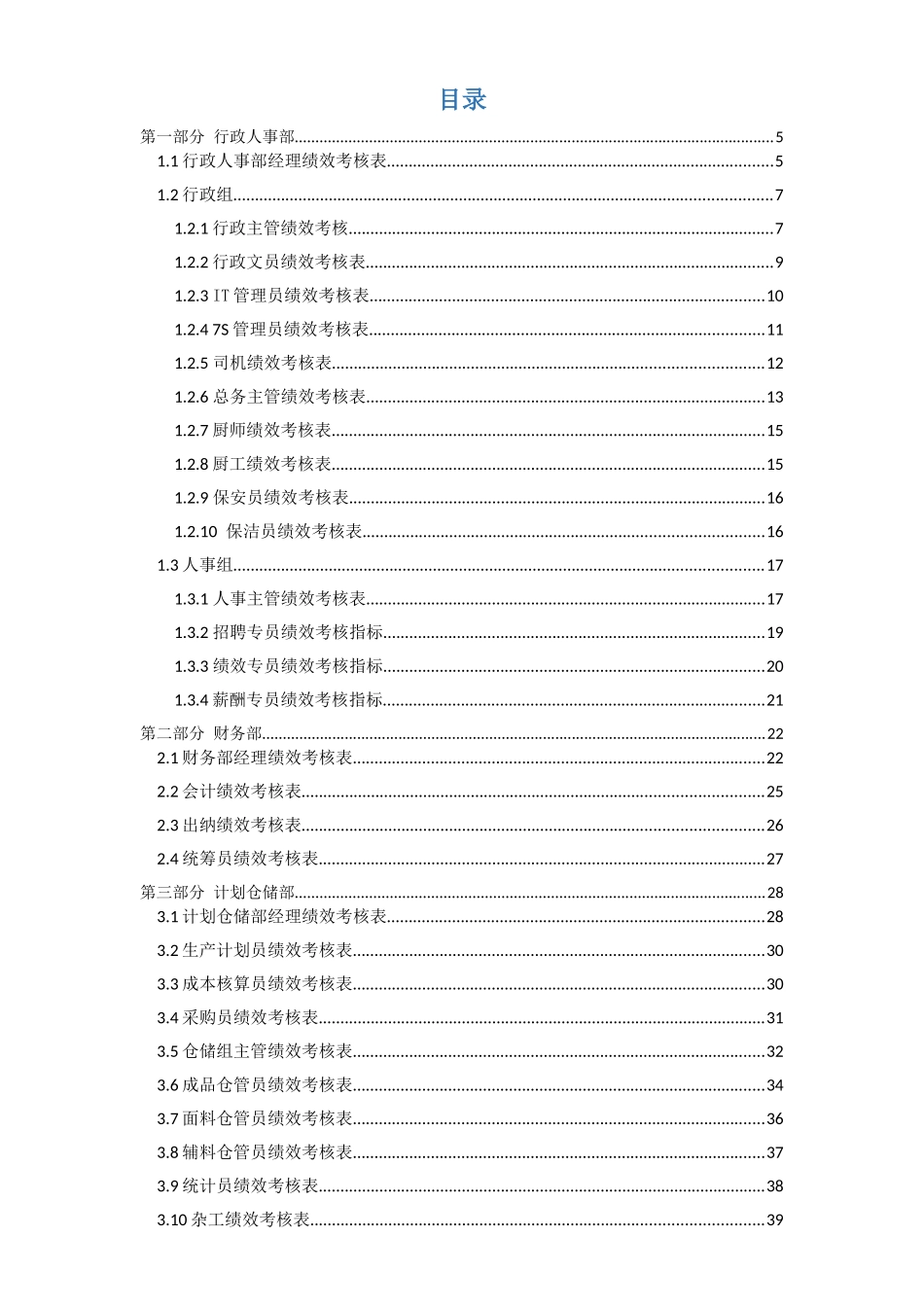 服装行业绩效考核表全集_第3页