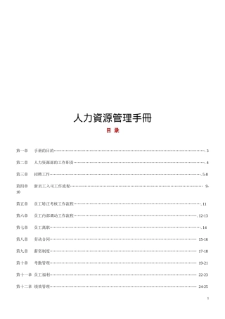 人力資源管理手冊
