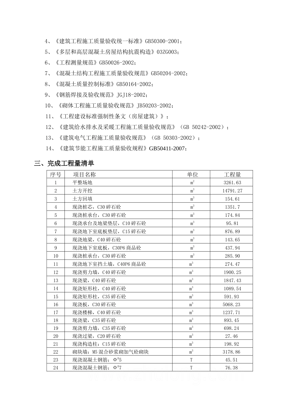 湖北某商住楼工程竣工验收总结报告_第3页