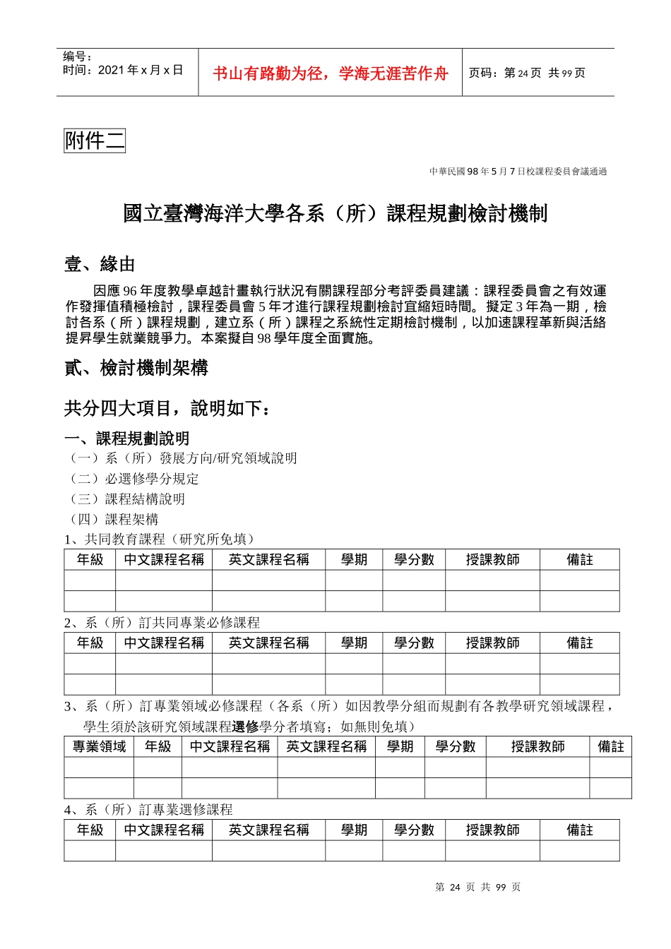 中华民国98年5月7日校课程委员会议通过_第2页