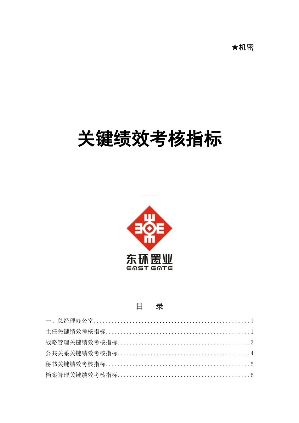 北京鲁艺房地产--关键绩效考核指标0814_第1页