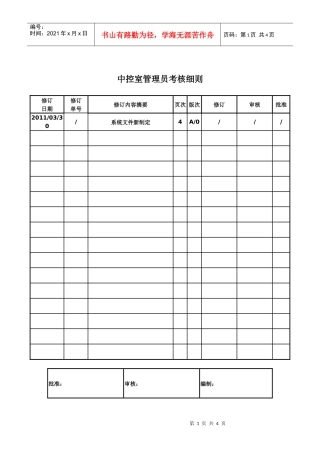 中控室管理员考核细则