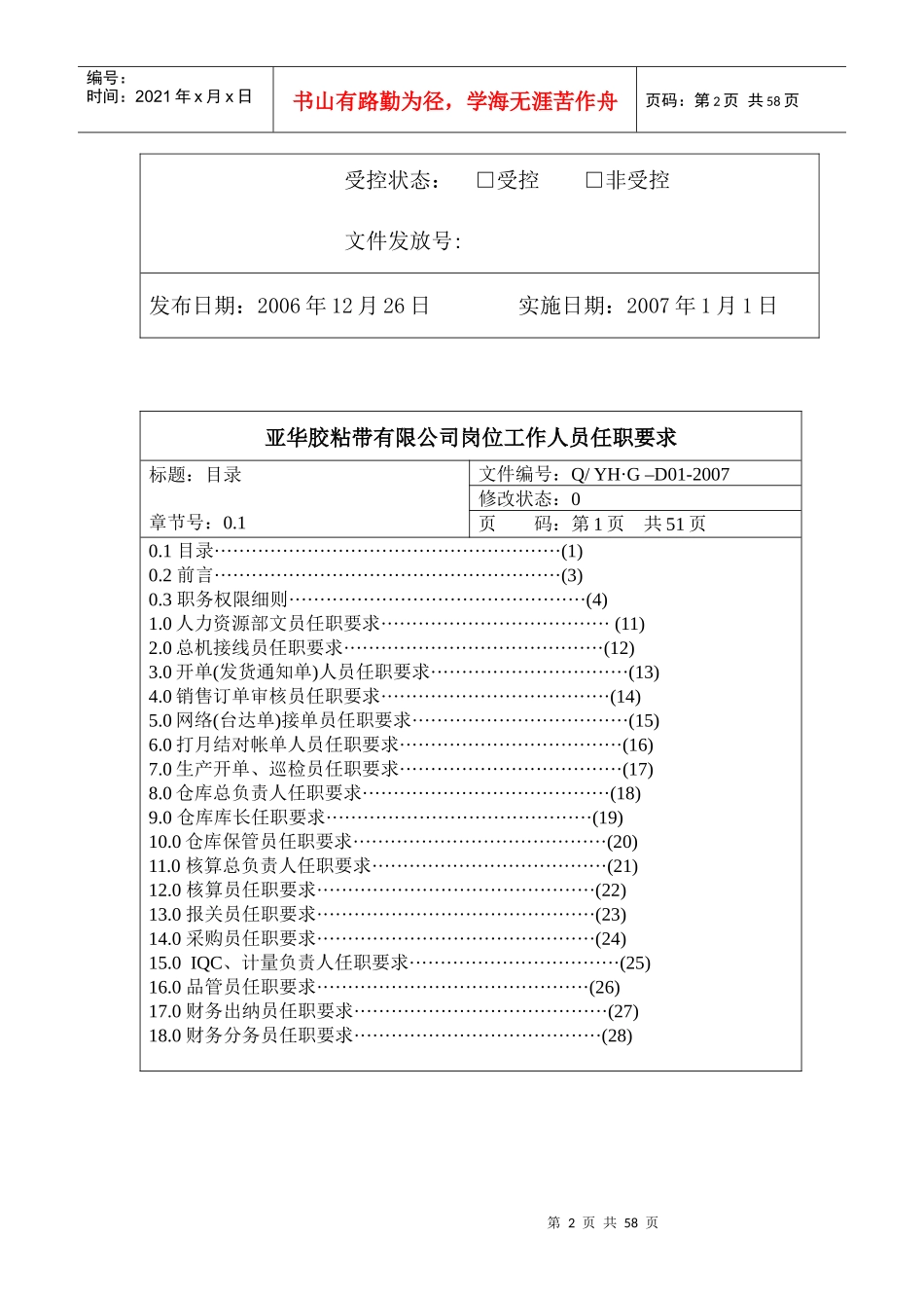 岗位工作人员任职要求_第2页