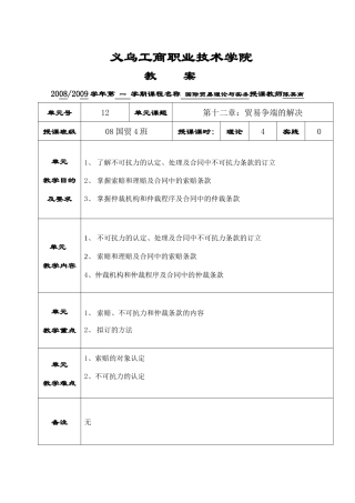 第十二章 贸易争端的解决