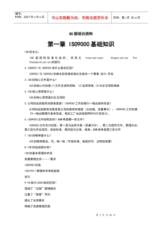 人力资源-2022qa内部培训资料