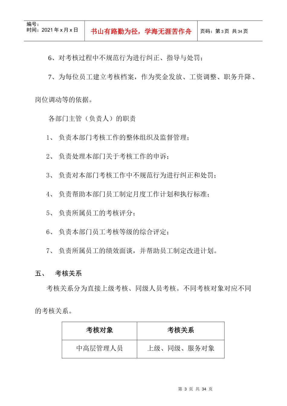 【房地产行业—某知名地产公司绩效考核（草案）】（DOC34页）_第3页