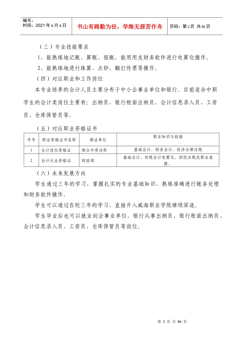 人力资源-2022XXXX115人才培养方案新_第2页