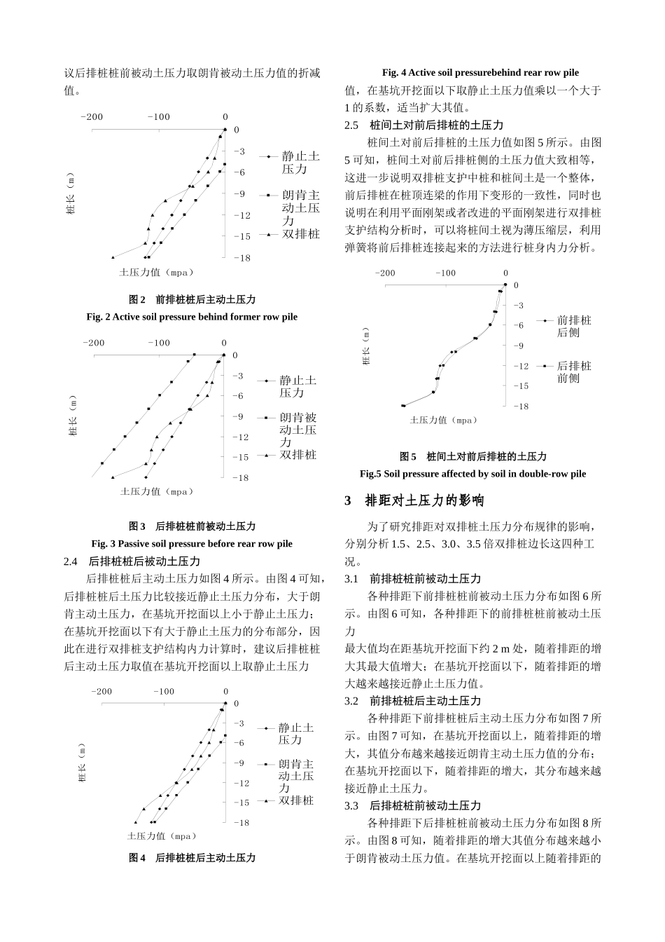 双排桩支护结构土压力数值模拟研究_第3页
