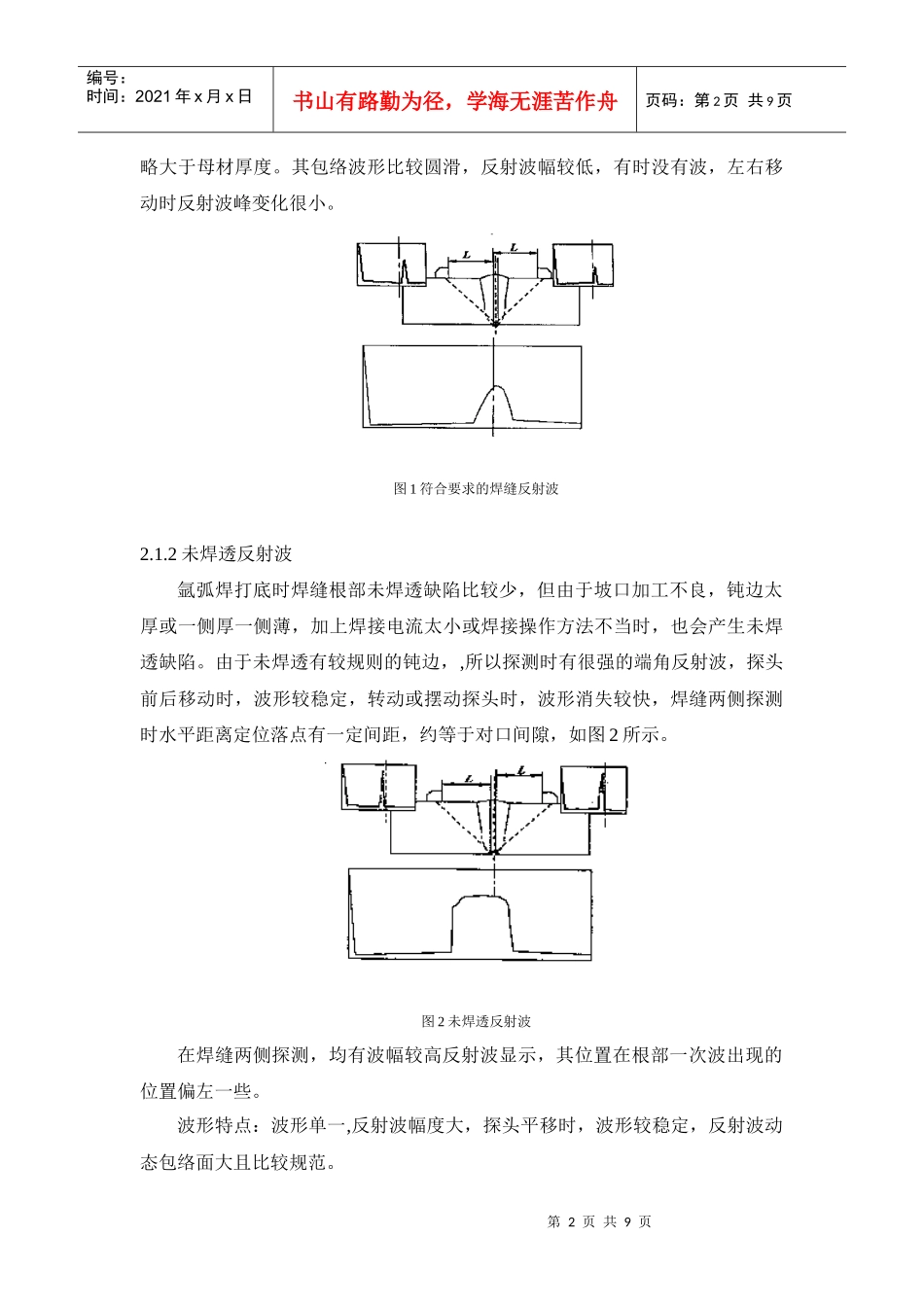 压力管道超声波检验根部反射波的识别与判定_第2页