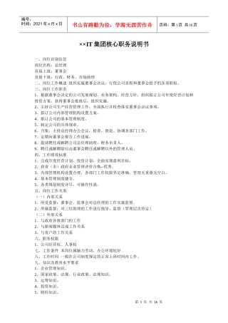 ××IT集团核心职务说明书(16)(1)