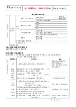 全面工程造价计算公式培训资料