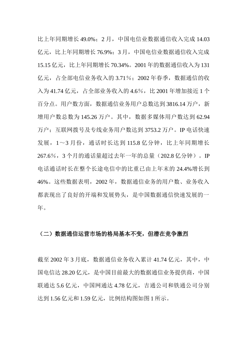 标题：中国数据通信市场分析报告_第2页
