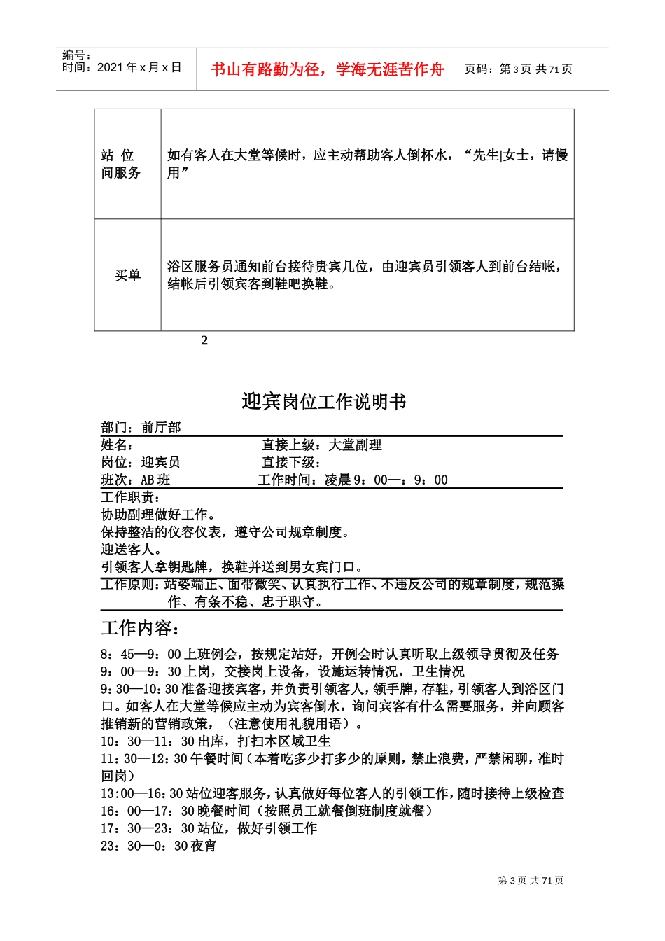 国际桑拿会所员工培训范本_第3页