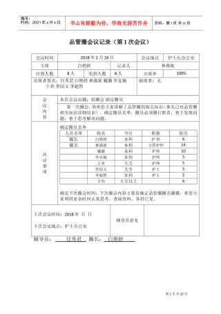品管圈会议记录1(DOC32页)