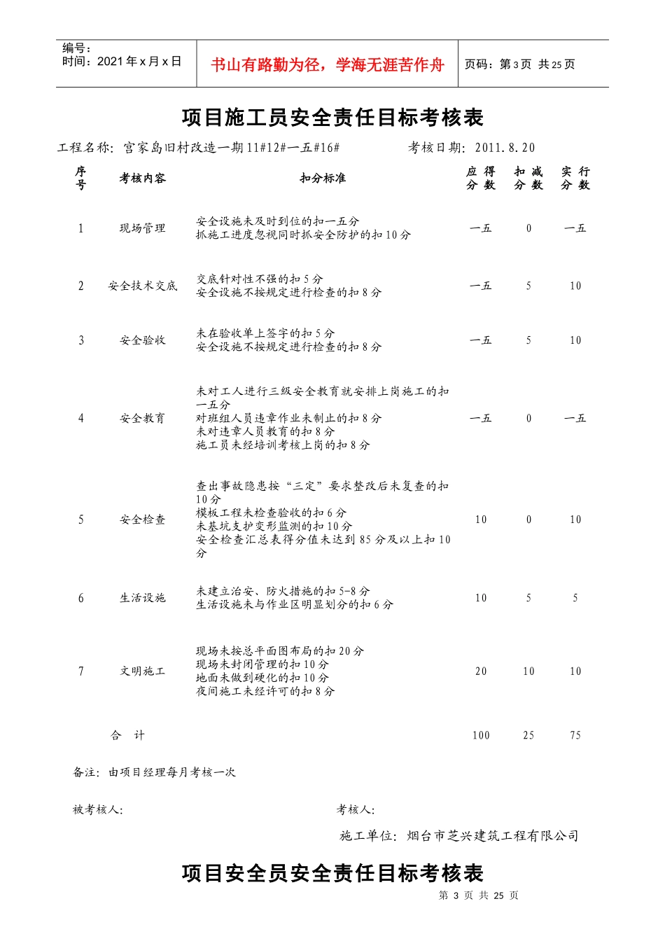 安全责任目标考核表_第3页