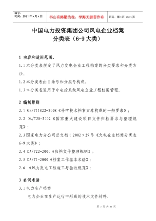 中电投风电档案分类(XXXX-2-21)