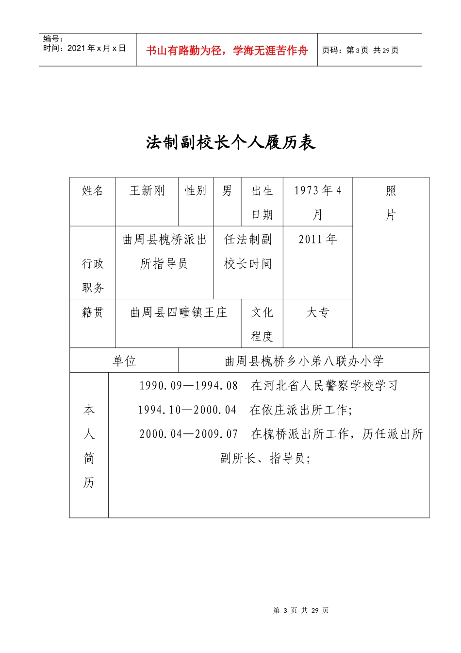 XXXX年法制副校长档案_第3页