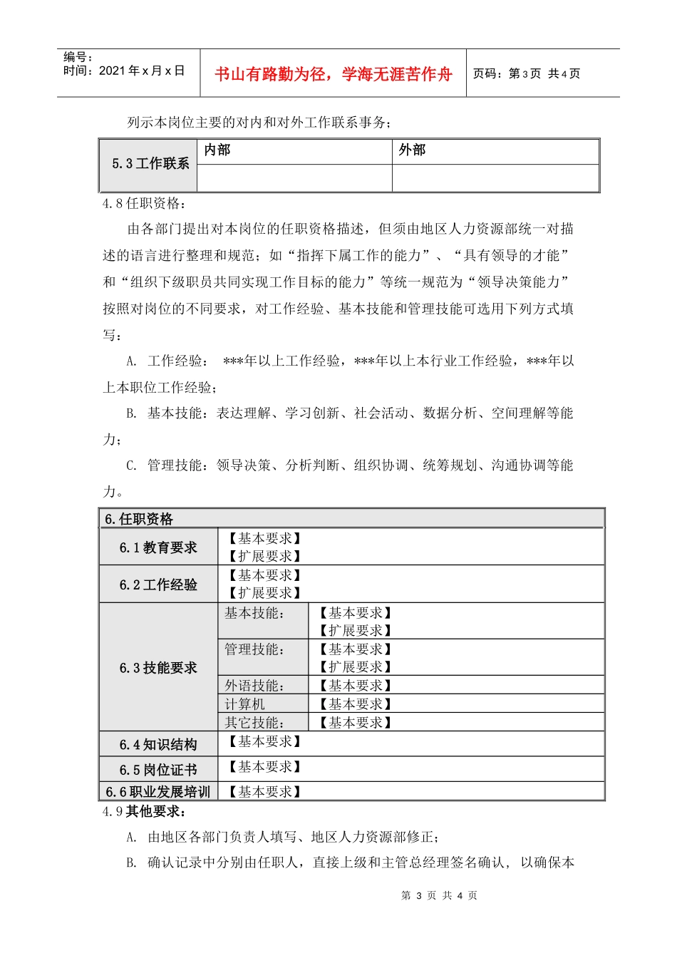 人力资源-2022HG101岗位说明书编制指引_第3页