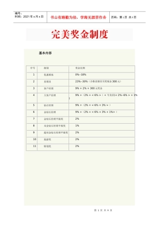 完美奖金制度2