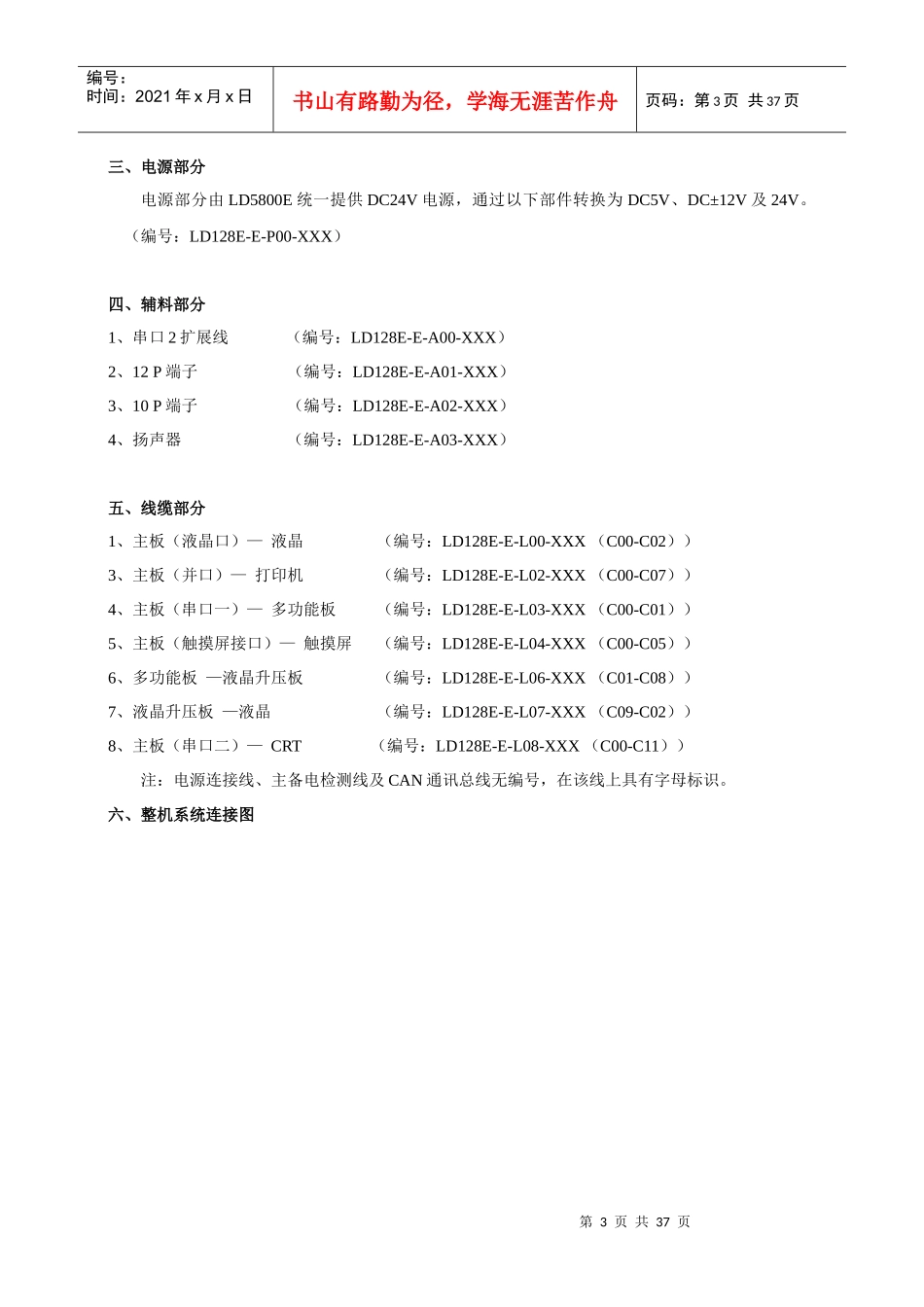利达128EQ主机调试说明书_第3页