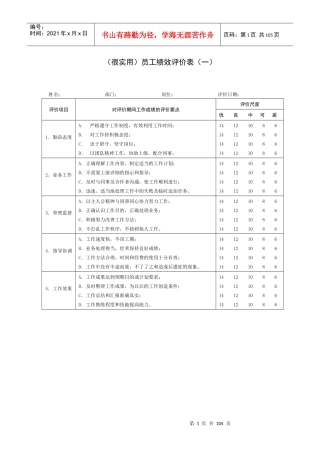 员工绩效评价表(全)