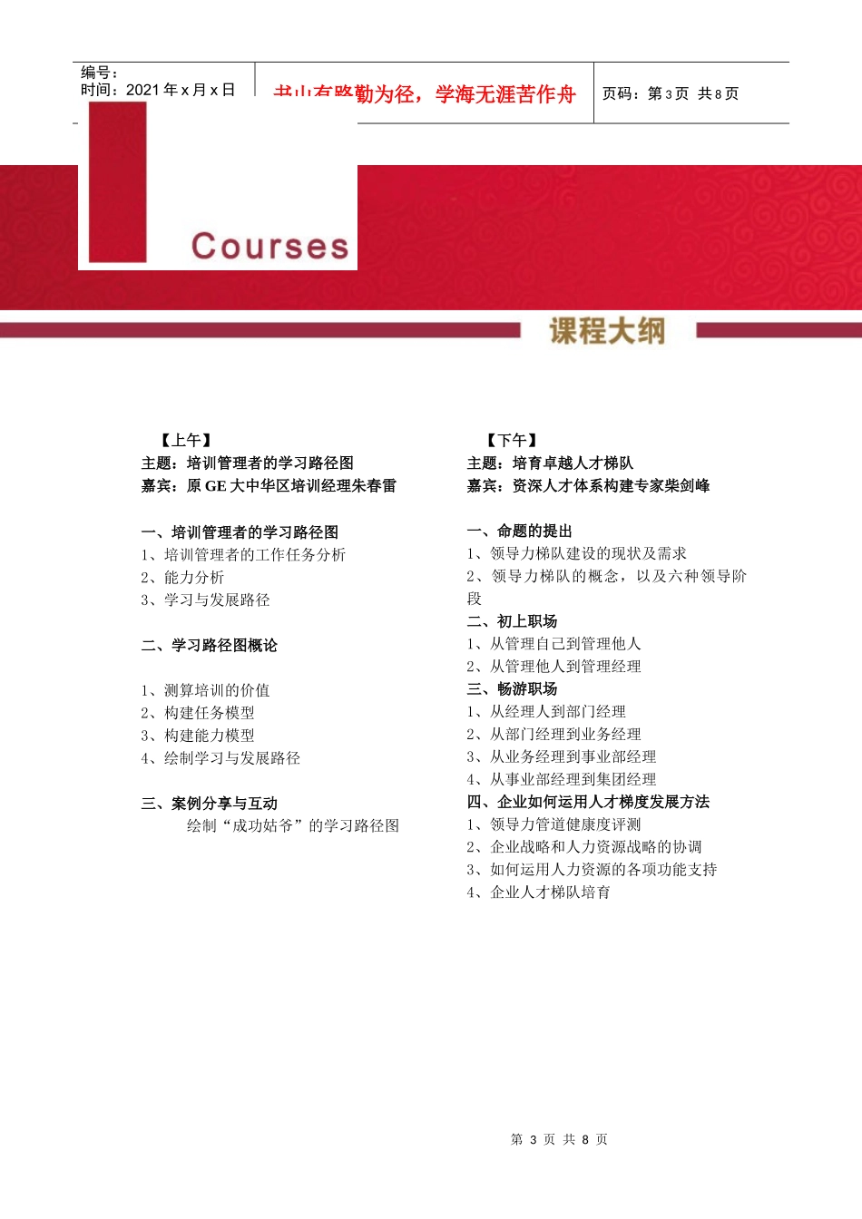 培训管理系列培训管理者的学习路径图与企业人才培养体系构建_第3页