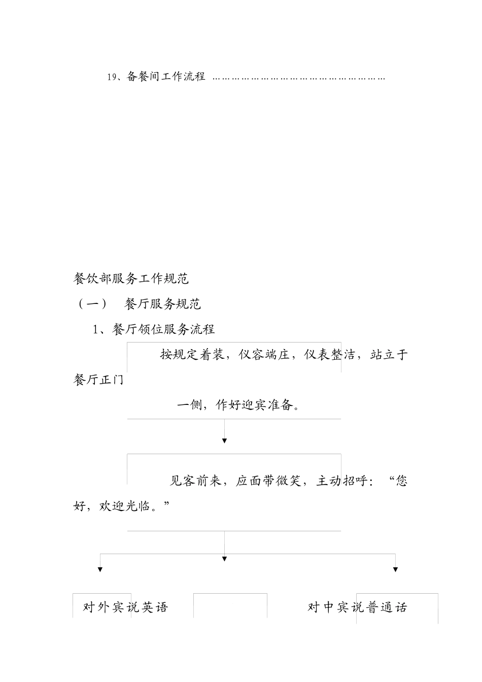 餐饮部服务工作规范(流程规范详解)_第2页