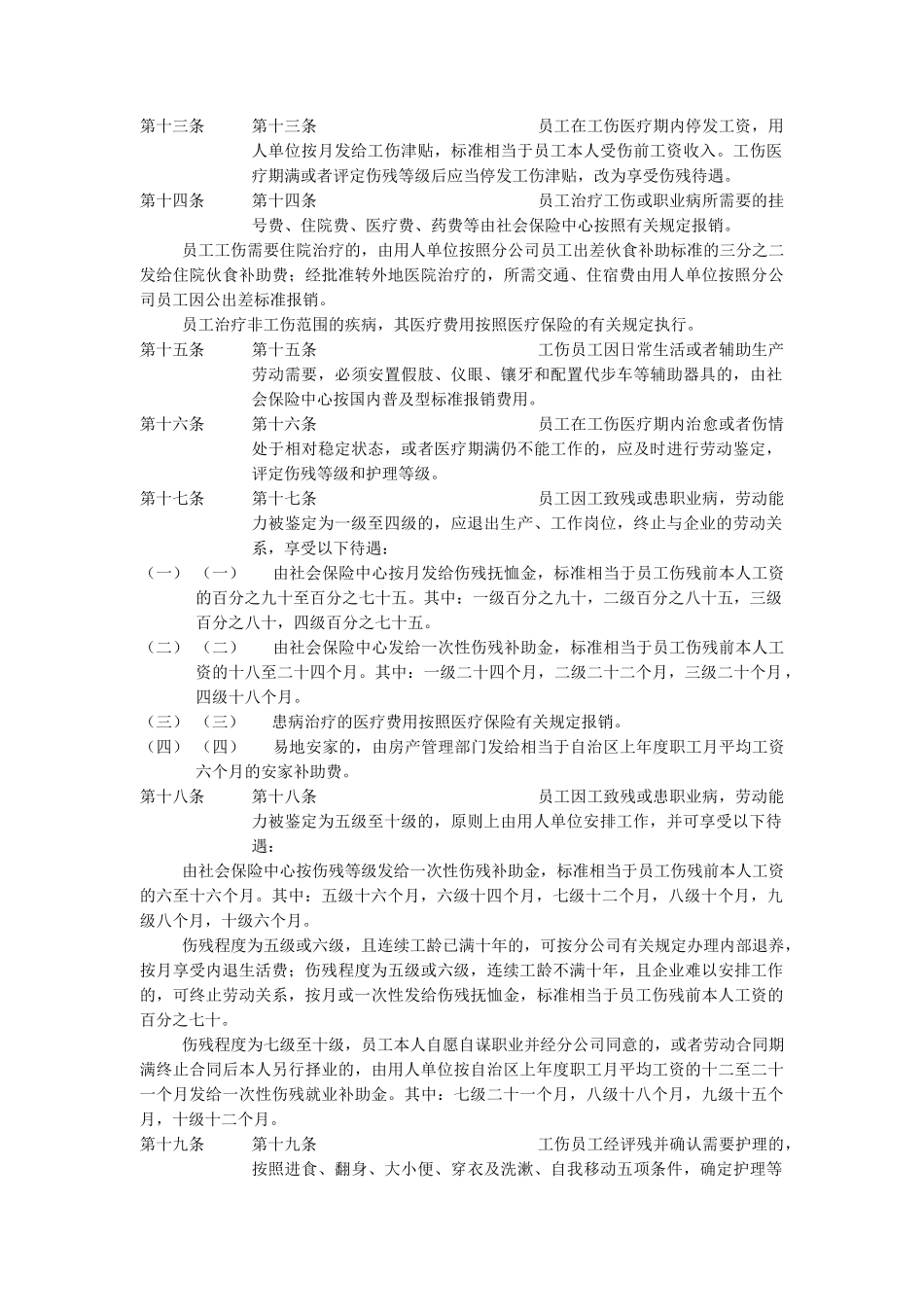 中国石油塔里木油田分公司员工病、伤、残、亡处理办法_第3页