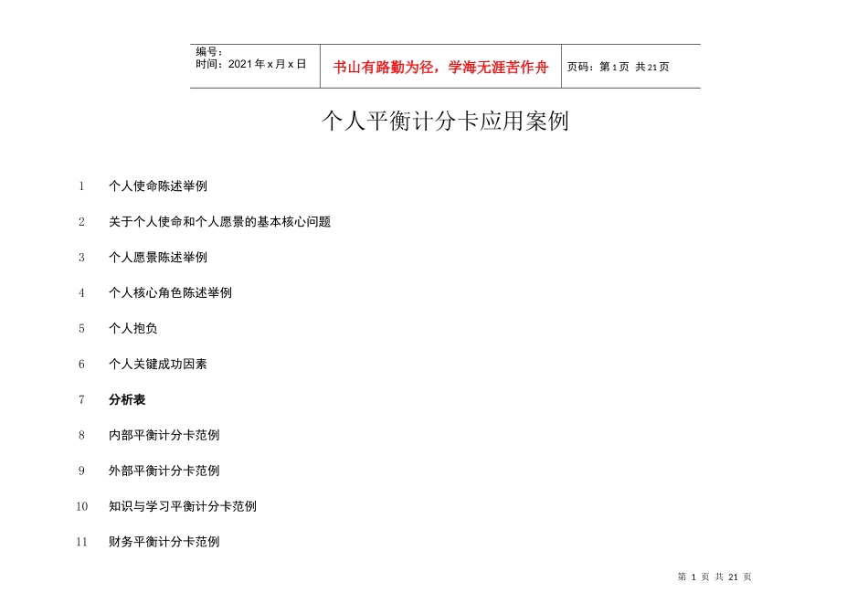 个人平衡计分卡应用案例_第1页