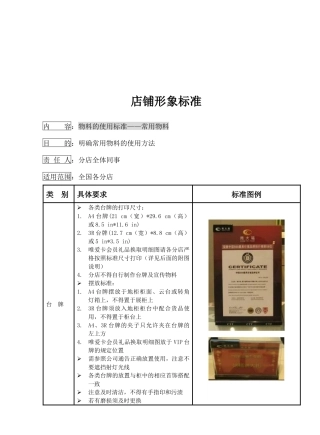 浅论店铺形象标准