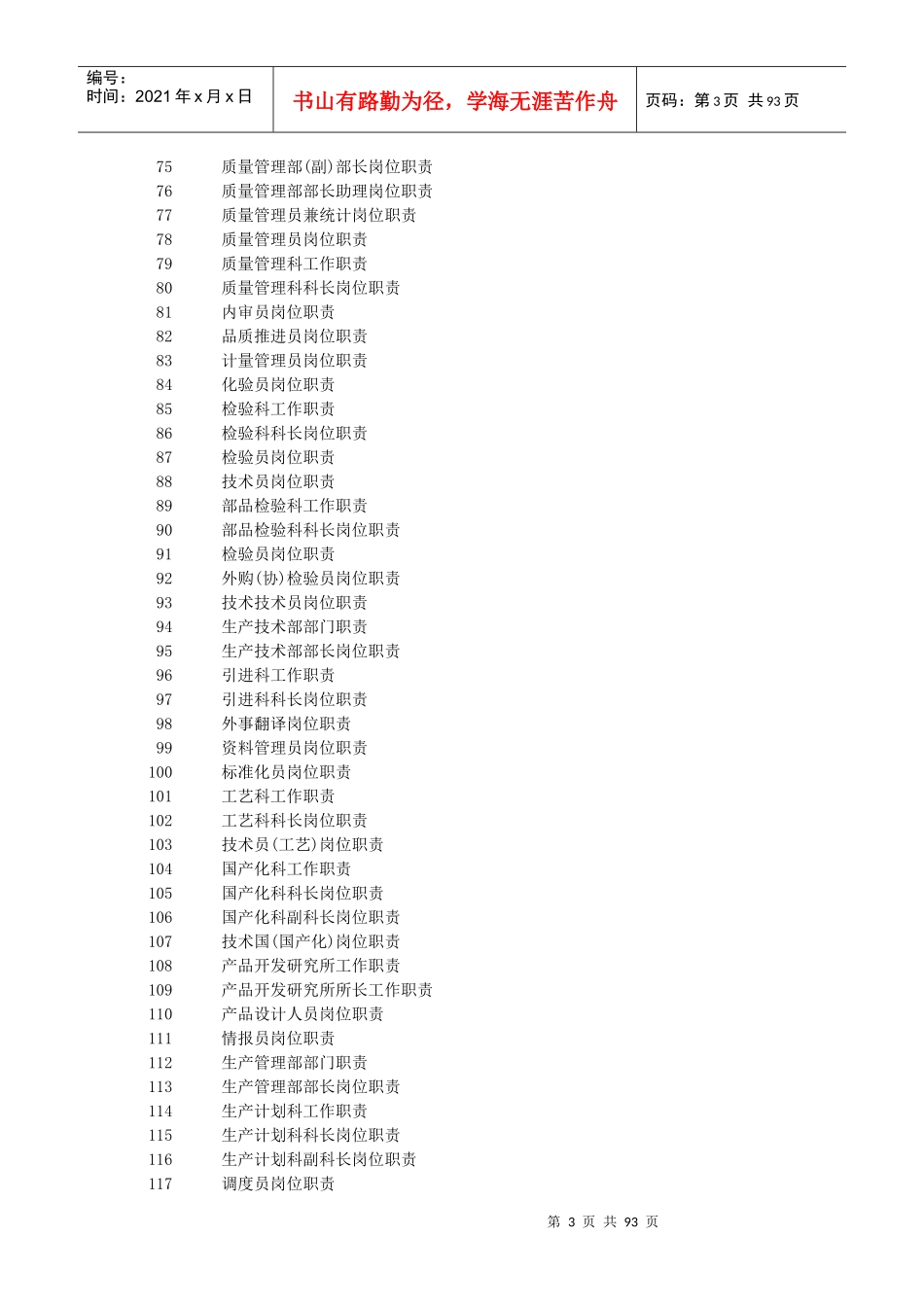 全新岗位职责大全【180个岗位+配套表格】_第3页