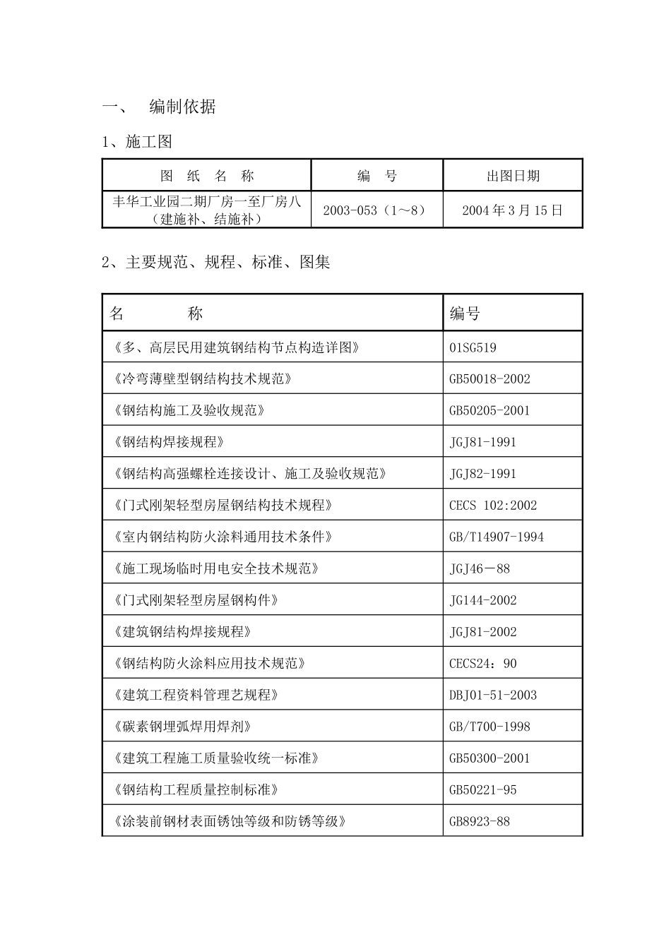 钢结构及彩板施工方案_第1页