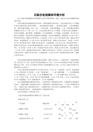 电视媒体环境分析