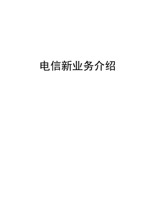 电信新业务的发展趋势( 99页)