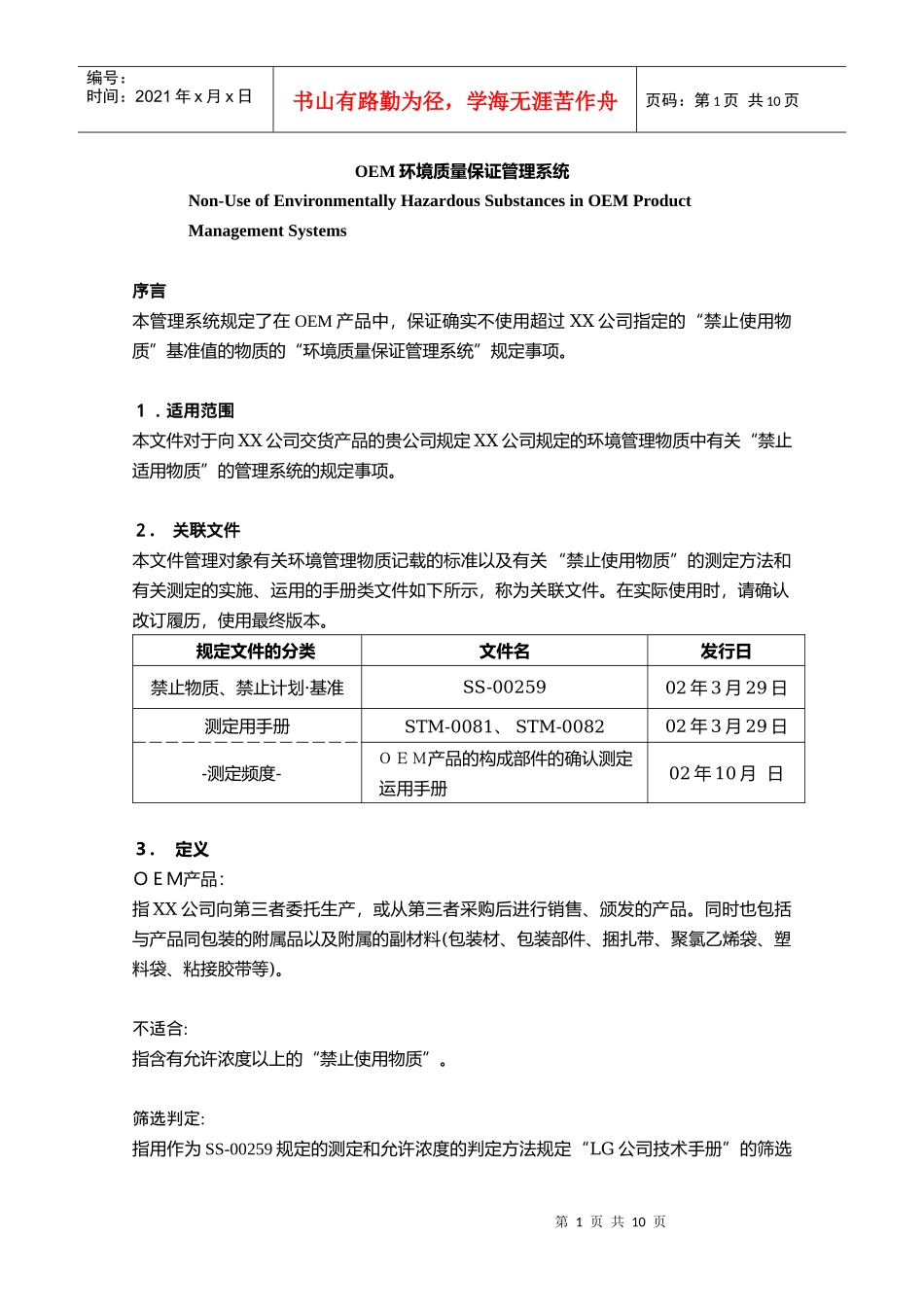 人力资源-2022EM环境质量保证管理系统_第1页