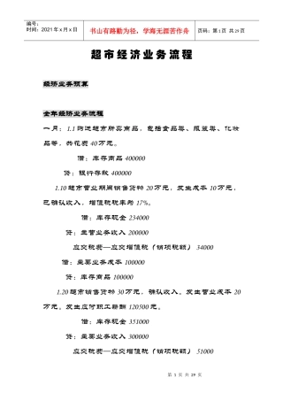 超市管理业务流程