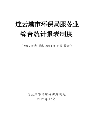 连云港市环保局服务业