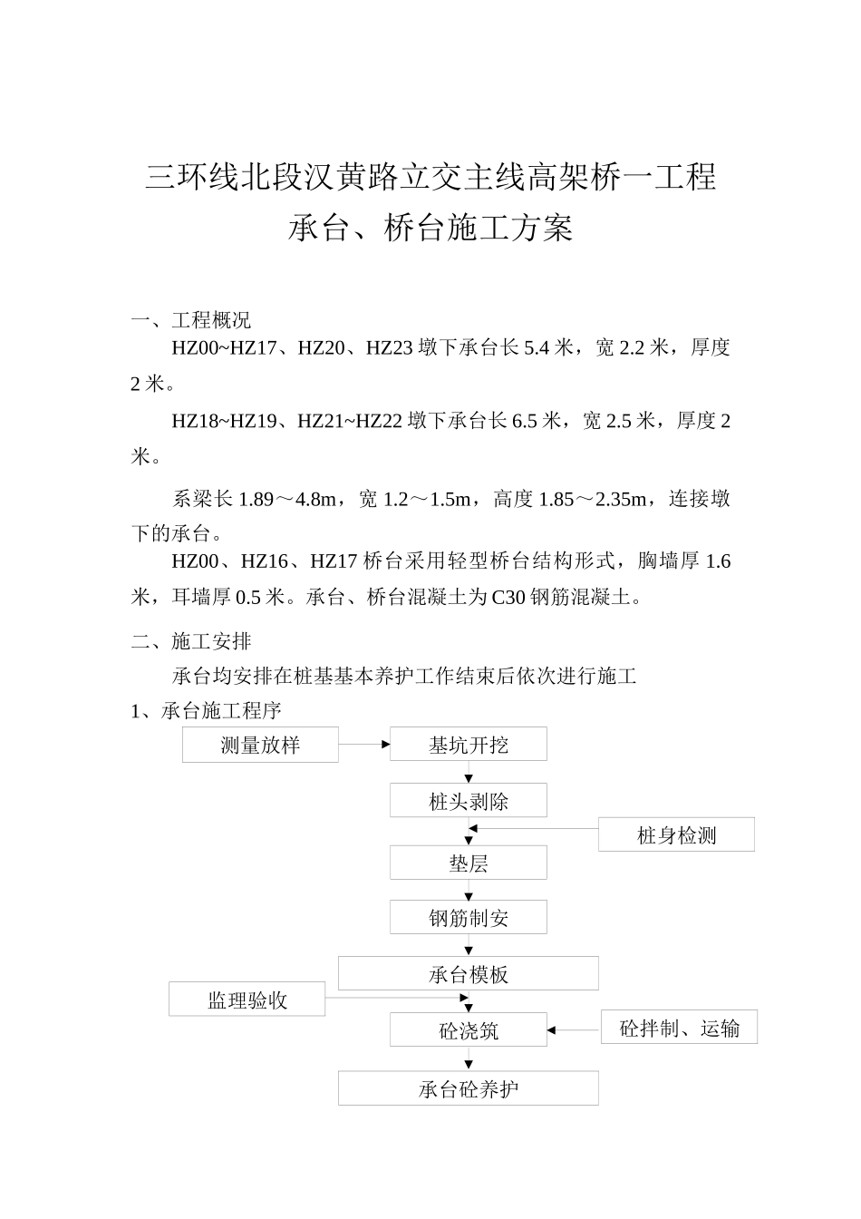 承台、桥台施工方案_第1页