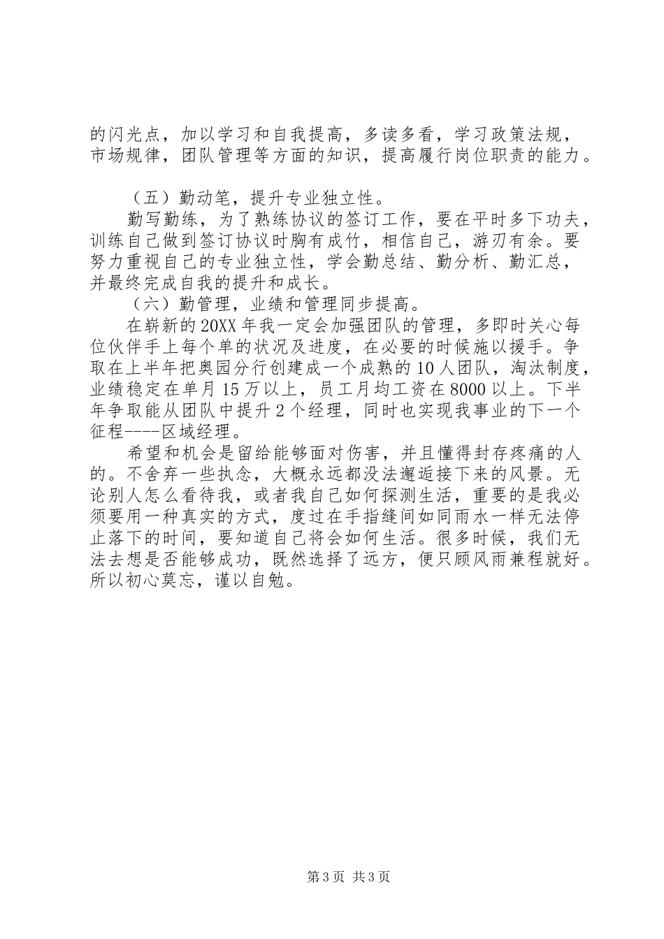 201X年个人工作总结及201X年工作计划_第3页